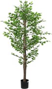 vidaXL Plantă Ficus artificială 1260 frunze 200 cm verde