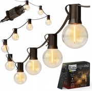 Ghirlandă LED reglabilă de exterior 25xE12/1W/24/230V 17,5 m IP65 neagră + telecomandă