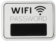 Pancarta Wifi, metal, negru alb, 34.5x25.3