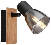 Aplica cu spot directionabil design modern CLAUDE negru, maro