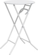 vidaXL Masă de Grădină Alb 50 x 50 x 72 cm Metal