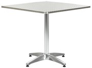 Masa de gradina, argintiu, 80 x 80 x 70 cm, aluminiu