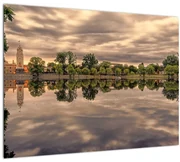 Tablou cu lac și copaci (70x50 cm)