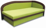 Pat de o persoană (canapea) 90 cm Melvin (Devon 001 verde + Devon 009 maro) (D). 793138
