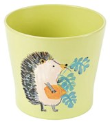 Ghiveci ceramica pictat manual, ilustratie arici