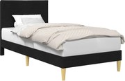 vidaXL Cadru de pat cu headboard Negru 80 x 200 cm țesătură