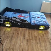 Pat masina Batmobil cu lumini ,saltea inclusa