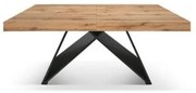 Masa Carole extensibila, picior Mdf - RUSTIC - 180 cm / 90 cm / 77 cm