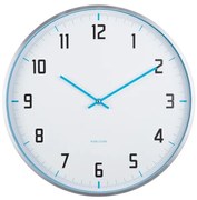 Karlsson 5969BB ceas de perete design, albastru,diametru 40 cm