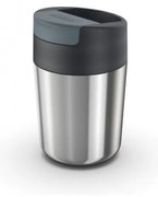 Cană de voiaj argintiu-albastru 340 ml Sipp – Joseph Joseph