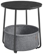 Măsuță laterală NOIRA, negru/gri