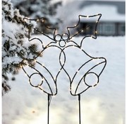 Brilagi - Decorațiune LED de Crăciun cu clopoței pentru exterior, 55x32 cm, alimentare 3xAA, IP44