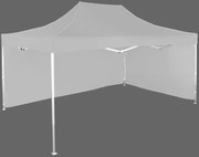 Pavilion de grădină  3x4,5m – din aluminiu, 2 pereţi laterali, Gri / antracit