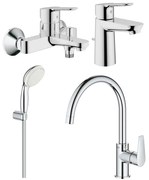 Set baterii baie si bucatarie Grohe Bauedge porter (23328000,23334000,27799001,31367001)