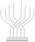 Candelă adventistă LED, 8 lumini, 32 x 27 cm, albă