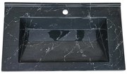 Lavoar(chiuveta) baie compozit granit, cu sifon ascuns, HouseXL LuxMarble, 100x47 cm, montaj pe blat sau masca, antibacterian, aspect marmurat