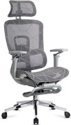 Scaun de birou VISION, brate 4D, mesh respirabil, Gri