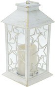 Felinar cu lumânare LED Trifle Star alb, 14 x 28cm