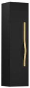 Dulap tip coloana suspendat negru Krofam e-VOG 130 cm maner auriu