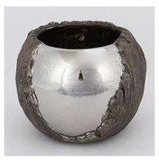 Ghiveci d. 18,5 cm argintiu/maro