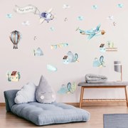 Autocolante de perete - Sus în nor cu nume