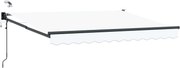 vidaXL Cort electric retractabil Alb 3 x 2,5 m