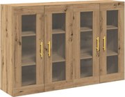 vidaXL Dulapuri de perete 2 pcs Stejar Artizanal 69,5 x 34 x 90 cm