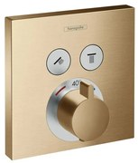 Baterie dus incastrata Hansgrohe ShowerSelect bronz periat 2 functii