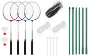 Set de badminton cu 4 rachete si plasa, 620x151 cm
