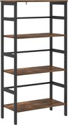 vidaXL Raft pentru cărți Stejar fumuriu 60 x 29,5 x 115 cm