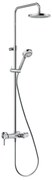 Coloana dus Kludi Logo Dual Shower-System, monocomanda, cu baterie de cada, crom - 6808305-00