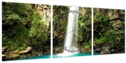 Tablou - Cascadă (cu ceas) (90x30 cm)