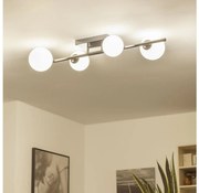 Brilagi - Lustră LED aplicată MILLA 4xG9/3W/230V negru crom/alb