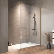 Paravan dus walk-in auriu periat sticla securizata 8 mm 140x200 cm, Kolpasan Calypso