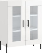 vidaXL Dulap, alb extralucios, 69,5x34x90 cm, lemn compozit