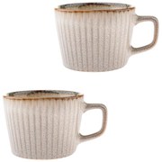 Căni crem 2 buc. pentru cappuccino din gresie 190 ml Tone – Dakls