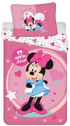 Lenjerie de pat din microfibra pentru copii MINNIE SWEET LIKE ME roz Dimensiune lenjerie de pat: 70 x 90 cm | 140 x 200 cm