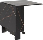 HOMCOM Masă Pliabil Multifuncțional Con Roți E 2 Extensii In Lemn 120x80x73cm | Aosom Romania