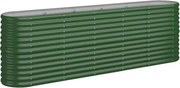 vidaXL Strat înălțat grădină 224x40x68 cm oțel galvanizat