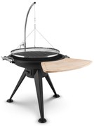 Delion, grătar rotativ, recipient pentru foc, oțel inoxidabil