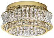 Lustra aplicata LED auriu, cristale sticla CELYSIA 50cm