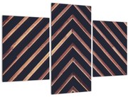 Tablou - Motiv de lemn pe fond negru (90x60 cm)