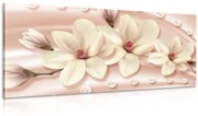 Tablou magnolie de lux cu perle