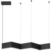 Lustra suspendata LED aluminiu negru FLUSSO