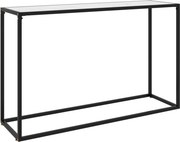 vidaXL Masă consolă, alb, 120x35x75 cm, sticlă securizată