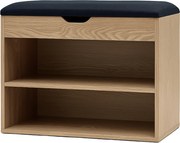 Dulap pentru pantofi cu loc de șezut LEVA, 60 x 30 x 47 cm, maro