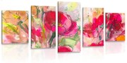 Tablou 5-piese natura moartă florală interesantă