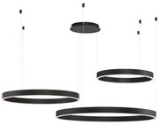 Lustra LED dimabila design circular MOTIF 3 ring negru