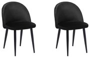 Set 2 buc. scaune pentru sufragerie Visla (negru). 1009934