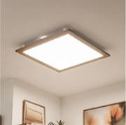 Brilagi - Corp de iluminat LED cu intensitate reglabilă SLIMFRAME WOOD LED/58W/230V 64x64 cm + telecomandă